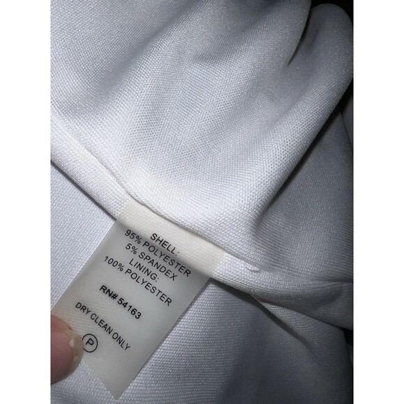 Ivanka Trump Dress Womens L Blue Floral Sleeveless Shift Chain Link Straps Event - Picture 6 of 7